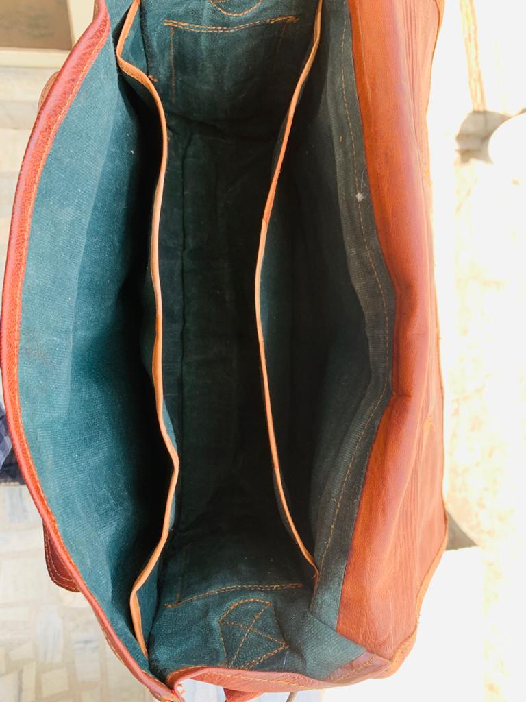 Brown Messenger Bag, Laptop Bag, Shoulder Bag, Leather Bag, Handmade Bag, Men's  Leather Bag, Vintage Bag, Pure Leather: Yes at Rs 1550 in Udaipur