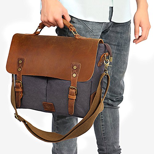 Personalized Tan Leather Laptop Bag with Name Initials A GANDHI by Bru