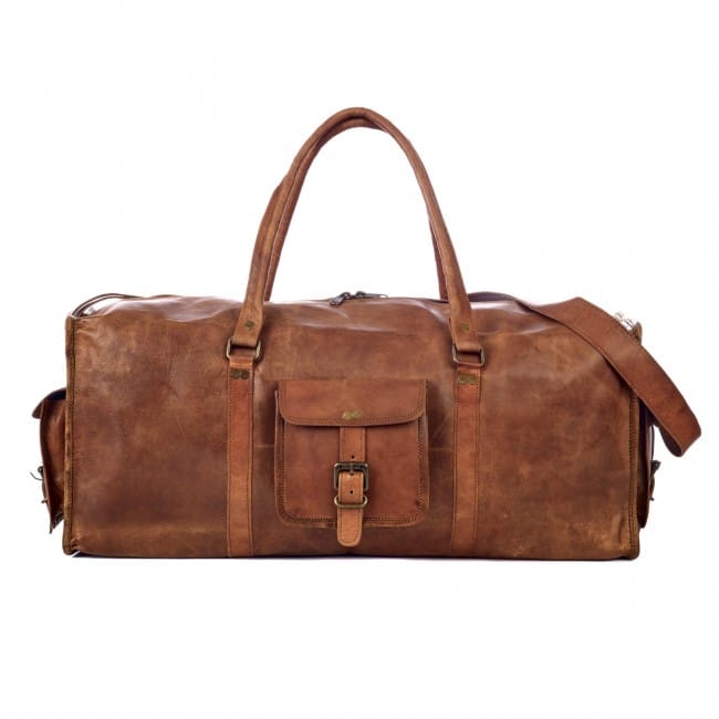 Craftshades Duffle Leather Bag - 100% Genuine Leather Bag