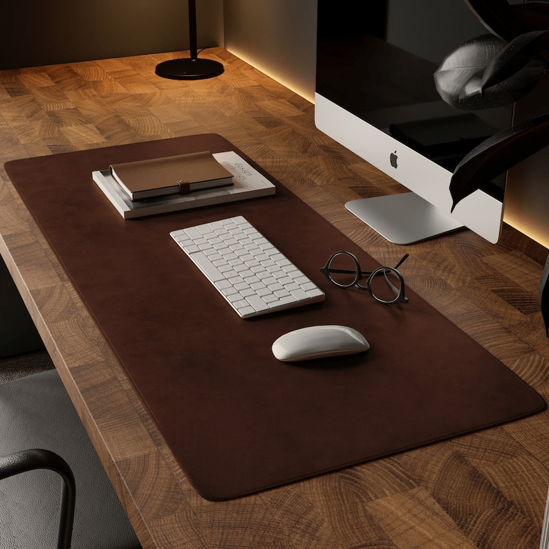 Leather mat for office desk sale